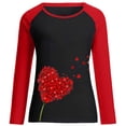 thumbnail image 4 of KIHOUT Chandail en Molleton de Mode pour Femmes Imprimé Saint-Valentin Décontracté Manches Longues Patchwork Col Rond Pull, 4 of 6
