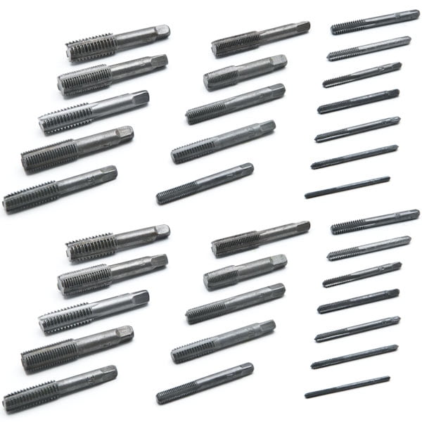 80PC Carbon Steel SAE /& METRIC Tap and Die Set Adjustable Wrench T-Handle Case
