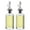 Silver, variant on JTCAREERS 2 Pack Olive Oil Dispenser Bottle, 12 oz Oil Bottles for Kitchen, Glass Oil Coffee Syrup Dispenser, Simple Syrup Bottles with  2 single Pourer, Silver