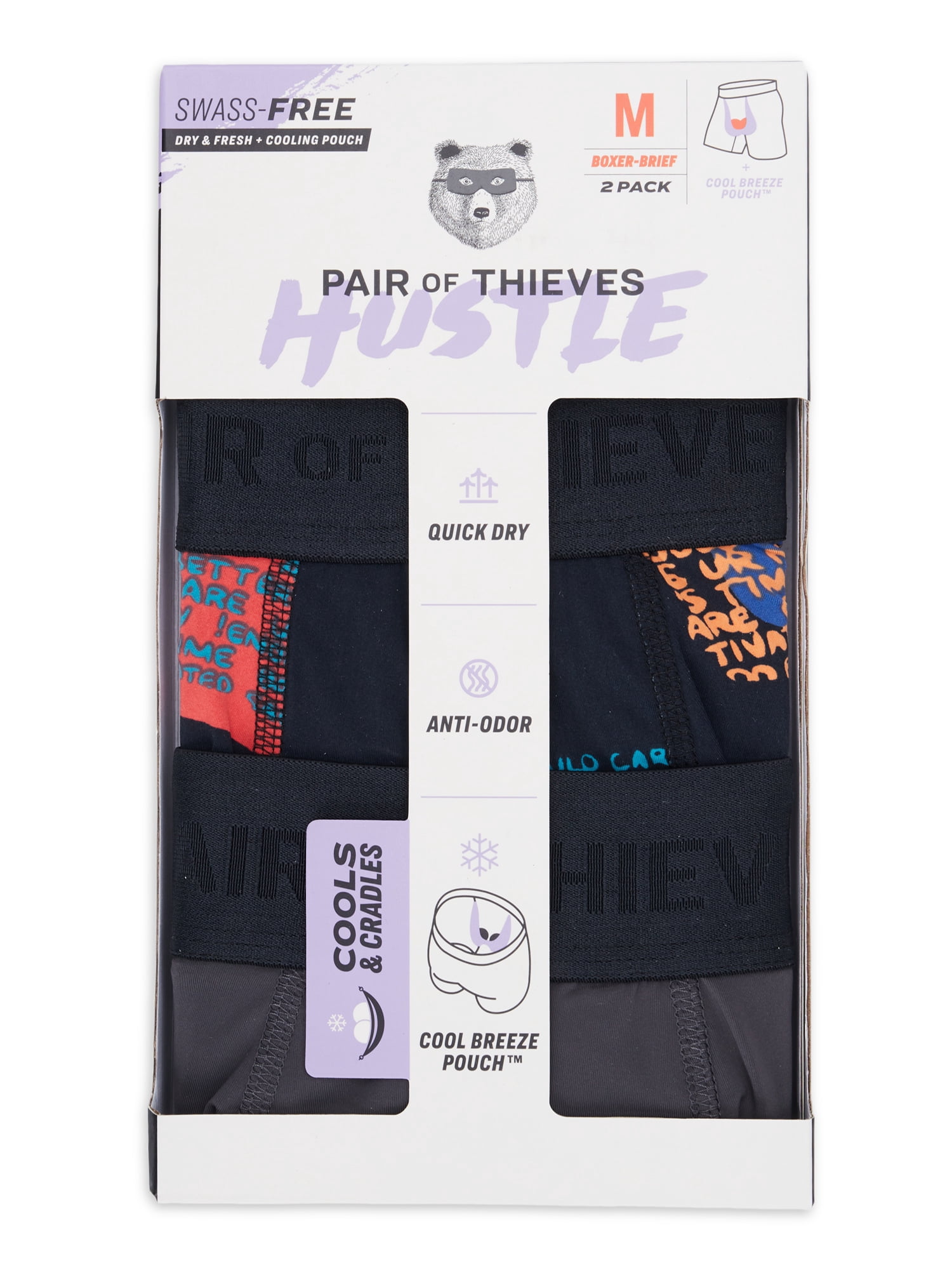 Pair of Thieves Hustle Boxer Briefs, 2-Pack, Faces