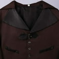 thumbnail image 4 of Yaoyar Halloween Men's Medieval Retro Elegant Costume Halloween Jacket Cardigan Mid-Length Men's Outerwear Brown 2XL, 4 of 6
