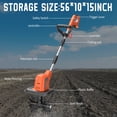 thumbnail image 4 of KITESDER 20V Cordless Garden Tiller Cultivator, 10" Cultivator with 4 Steel Blades, 4.0Ah Battery, Foldable Handle, 4 of 10