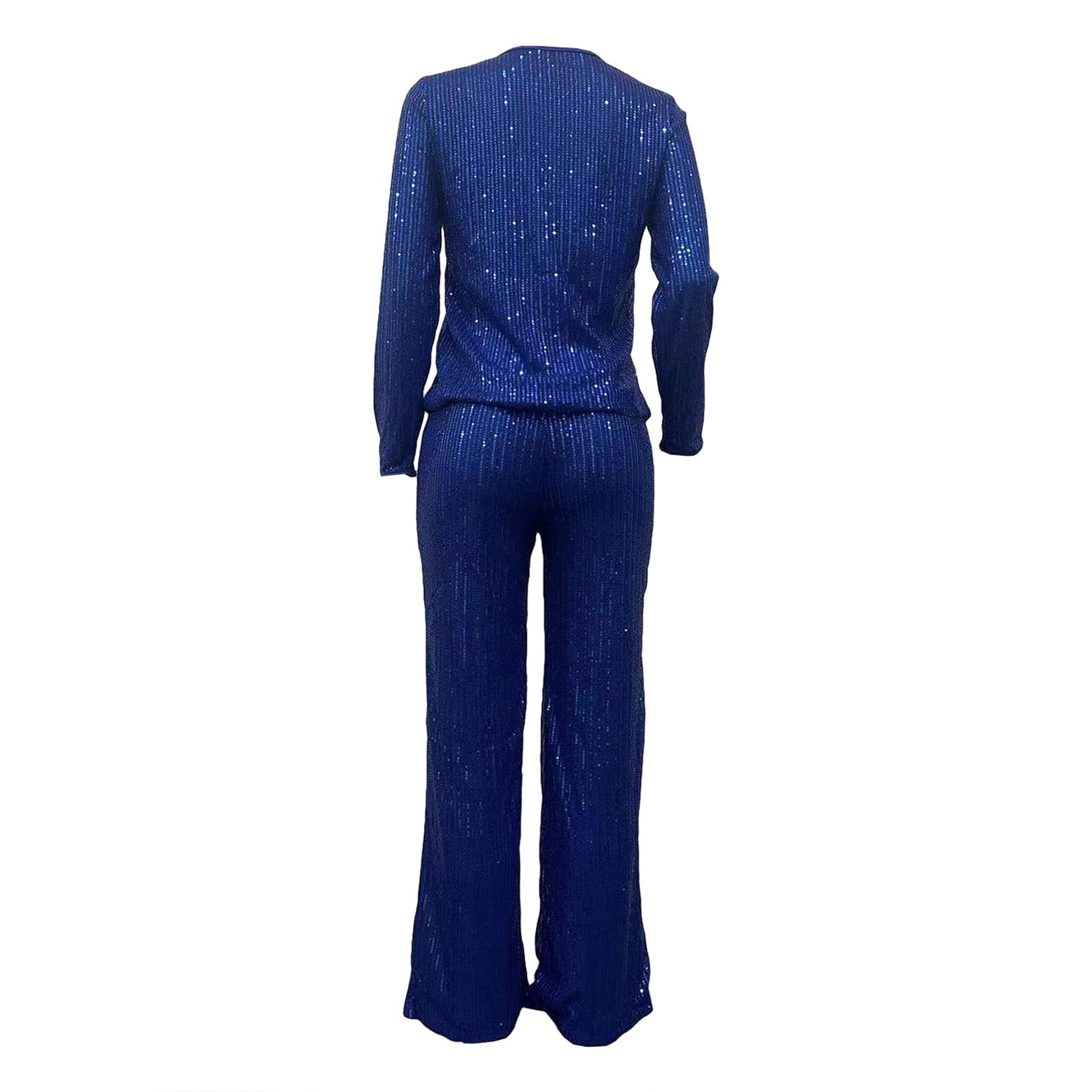 2 Piece Sets for Women Fall Shorts Pants Sets Women 2 Piece Outfits Women's Solid Color Sequin Fashion Suit Comfortable Casual Long Sleeve Pants Two-piece Set