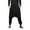 Gray, variant on Harem Pants Men Drop Crotch Asymmetric Layered Classic Hippie Boho Pants Elastic Waist Drawstring Baggy Hip Hop Yoga Trousers with Pockets Beach Lounge Daily Wear
