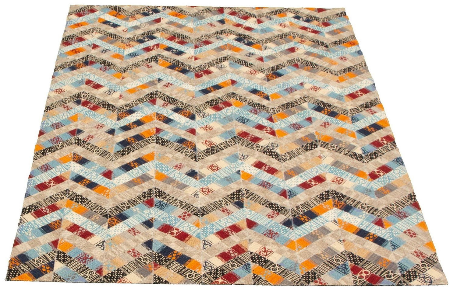 ECARPETGALLERY 5'2" x 7'9" Transitional Río Handmade Area Rug for Living Room, Dining Room and Bedroom in Ivory