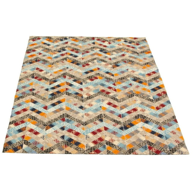 ECARPETGALLERY 5'2" x 7'9" Transitional Río Handmade Area Rug for Living Room, Dining Room and Bedroom in Ivory