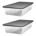 thumbnail image 2 of Homz Contenants de Rangement en Plastique Polyvalents de 41 Qt avec Couvercles Gris, (Lot de 6), 2 of 10