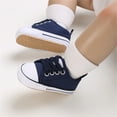 thumbnail image 2 of Povozer Baby Girls Boys Shoes Canvas Shoes Casual Sneakers for First Walkers(Blue,5 Baby), 2 of 6