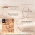 thumbnail image 4 of YOUNGYUE Sterling Silver Hoop Earrings for Women, Hypoallergenic Lightweight Big Thick Hoop Earrings, 35/40/50/60/70mm, 4 of 6