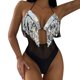 thumbnail image 1 of Gibobby Trajes de Baño Mujer Traje de baño sexy para mujer con borlas y bikini con correa(Negro,G), 1 of 5