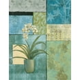 thumbnail image 2 of Unknown 26x32 Gold Ornate Wood Framed with Double Matting Museum Art Print Titled - Aqua Blue Orchid Collage, 2 of 4