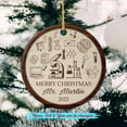 thumbnail image 2 of Personalized Medical Scientist Ceramic Ornament Christmas 2025, First Christmas As Medical Scientist Ceramic Ornament, Custom Text & Name Santa's Favorite Medical Scientist Ornament Gift for Friends, 2 of 6