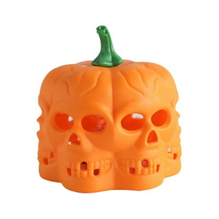 

kosheko LED Skull Candles Halloween Decor Funny and Frightening Halloween LED Lights Portable Pumpkin Night Light for Parties Plastic Injection Molding Halloween Decor Gift. B