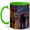 Green, variant on Rainy Paris Cafe 11oz Ceramic Mug, Romantic City Street Coffee Cup
