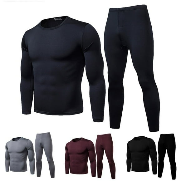 Mens Warm Thermal Underwear Bottom Soft Long Sleeve Tops Pants 2 Piece Outfits Hot Sale