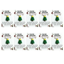 10PCS Little Pocket Christmas Card Set, Mini Holiday Greeting Cards for Friends, Family, and Co-Workers, Cute Xmas Card Pack for Seasonal Greetings and Gift Enclosures