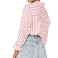 thumbnail image 3 of Long Sleeved Women's Blouses Striped Shirts Button Down Loose Fit Casual Tops, 3 of 5