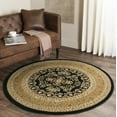 thumbnail image 2 of SAFAVIEH Lyndhurst Isadora Floral Area Rug, Black/Tan, 6' x 6' Round, 2 of 8
