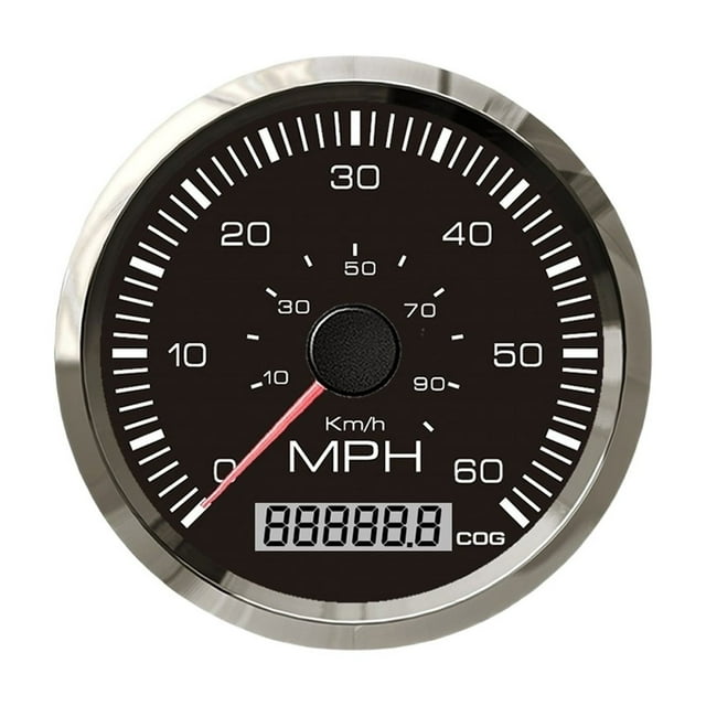 85mm British Style GPS Speedometer Digital Drive Direction 35MPH 60 MPH 80 MPH Red Yellow Backlight For Car Motorcycle Universal ,High Precision