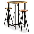 thumbnail image 2 of vidaXL Bar Set 3/5/7/9 Piece Industrial Solid Reclaimed Wood Pub Table Stool, 2 of 22