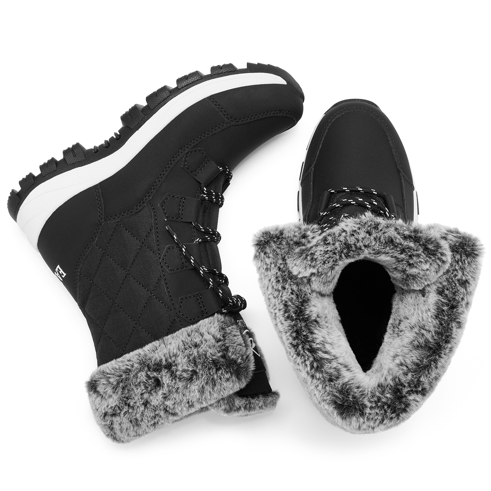 Snow Boots for Women Waterproof Outdoor Hiking Shoes Winter Warm Mid Calf Boots