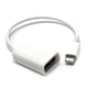 thumbnail image 1 of Cable adaptador OTG de 8 pines macho a USB para iPhone, iPad y cámara, color blanco, 1 of 5