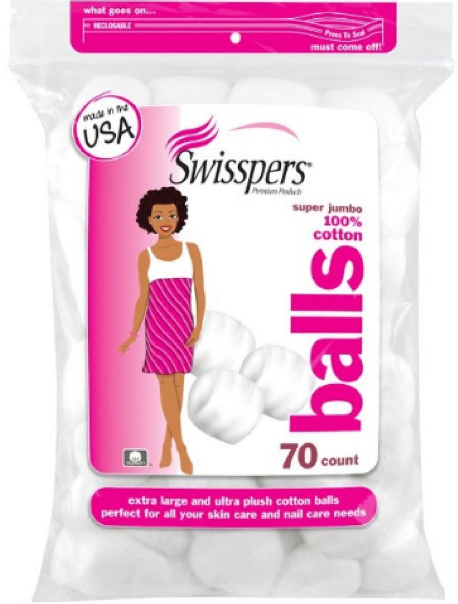 Swisspers Super Jumbo Cotton Balls 70 ea