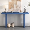 thumbnail image 2 of 59-Inch Sofa Side Table, Atumon Storage Console Table, Modern Entryway Table, Wood Console Table with Open Shelf, Console Table for Entryway Hallway Living Room, 59"L x 16.5"W x 31.8"H, Blue, 2 of 10