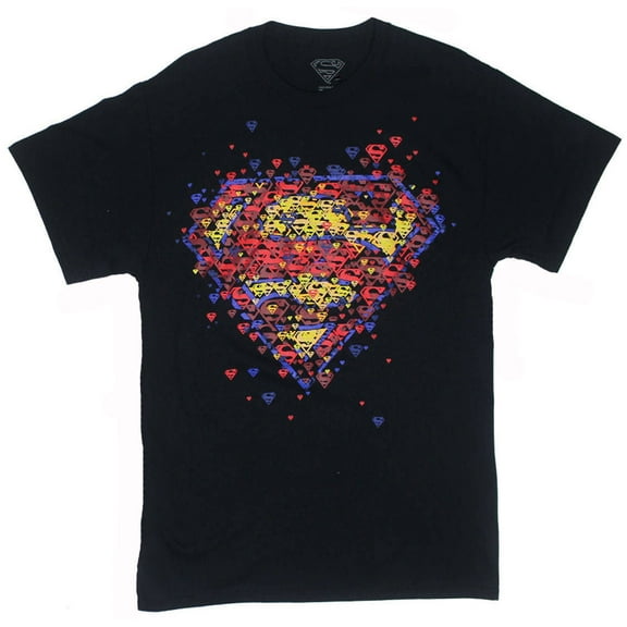 DC Comics Superman Scattered Logos Adult T-Shirt