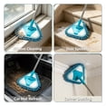 thumbnail image 3 of Triangular Dust Mop with 180 Rotating Head, 4-Section Extendable Pole for Ceiling and Hard to Reach Areas, Multi-Surface Wet and Dry Cleaning Tool (2 Pcs), 3 of 8