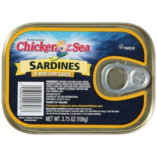 18 PACKS Chicken of the Sea Sardines in Mustard Sauce, 3.75 Ounce