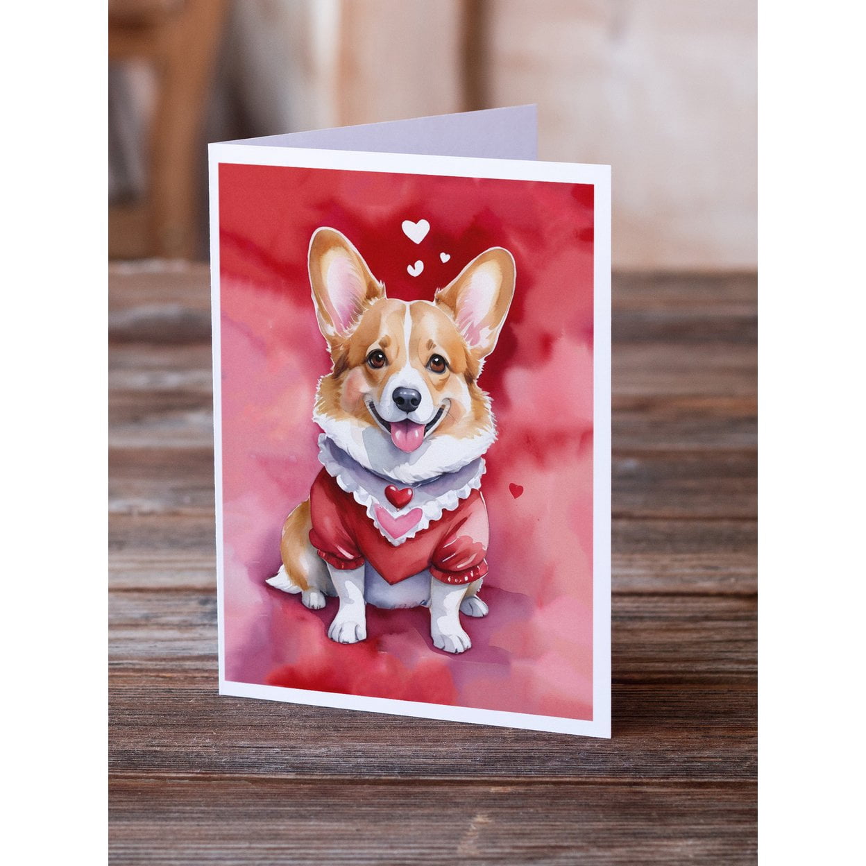Corgi My Valentine Greeting Cards Pack of 8 7 in x 5 in