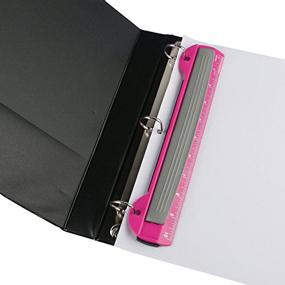Officemate Ring Binder Hole Punch, Pink,Teal,Smoke, Pack of 3 (90114)