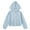 Blue, variant on WhouRiu Big Girls' Jacket Solid Long Sleeve Lightweight Hooded Jacket Child Loose Cozy Sports Outerwear Jackets Blue,Sized 9-10