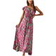 thumbnail image 1 of Vestido Maxi Boho Pompotops Mujer Verano Un Hombro Sin Mangas Cintura Elástica Playa, 1 of 9