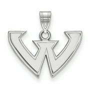 14k White Gold LogoArt Official Licensed Collegiate Wayne State University (WSU) Small Pendant