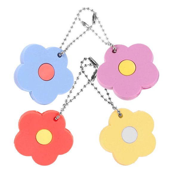 ADDHAT 4Ud Protectores Para Llaves De Casa Con Floral En PVC Resistente Color Surtido