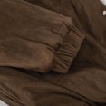 thumbnail image 6 of IROINNID Women's Winter Jacket Solid Color Long Sleeve Warm Winter New Style Thick Top Casual Splicing Coat Plush Cotton Coat, Brown, 6 of 6