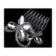 thumbnail image 3 of KAKOWELY Peineta/Horquilla/Tocado/Accesorio para el cabello con diamantes de imitación para novia (Plata), 3 of 4