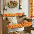thumbnail image 7 of Fall Garland Decor - 68.9" Pumpkin & Maple Leaf Hanging Vine for Fireplace & Staircase, 7 of 7