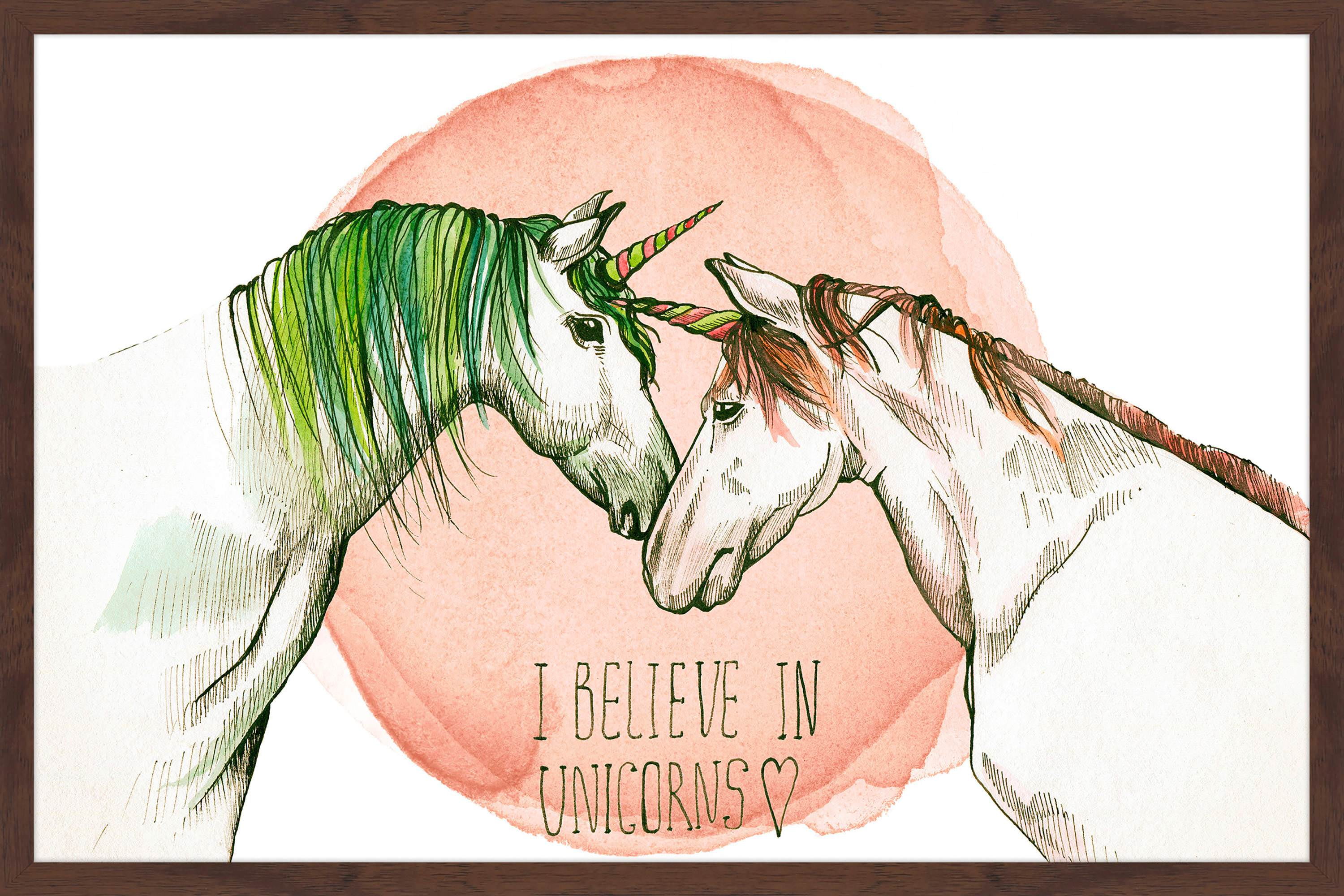 I Believe in Unicorns II Framed Painting Print