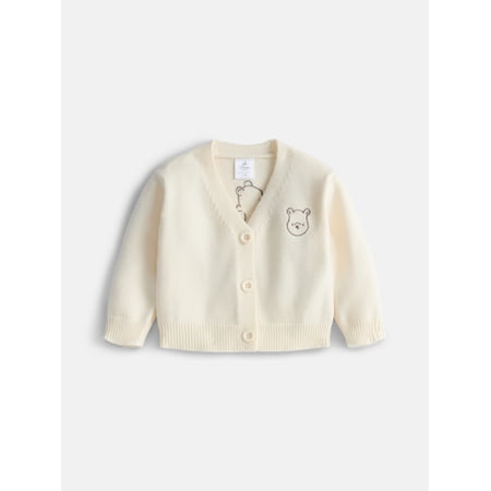 Disney Baby Wishes + Dreams Winnie the Pooh Embroidered Cardigan with Long Sleeves, Sizes 0/3M-18M