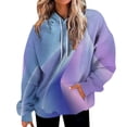 thumbnail image 2 of Bovemsi Sweatshirt for Women Large Hoodie With Gradient Print Plus Size Long Sleeved Sweater Pullover Autumn Pocket Clothes Comfort Hoodie, 2 of 7