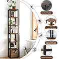 thumbnail image 6 of 7-Tier Corner Bookcase, 71.3" Tall Narrow Corner Shelf Stand，Plant Stand，Display Shelf，Wall Corner Bookshelf for Living Room，Bedroom，Home Office, 6 of 14