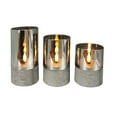 thumbnail image 2 of Mainstays Grey Rechargeable Flameless LED Pillar Candles,Various Sizes,3 pack, 2 of 6