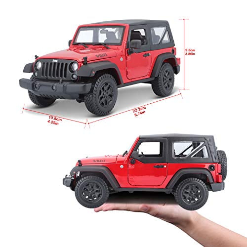 Maisto 31676r 2014 Jeep Wrangler Willys Red 1-18 Diecast Model Car