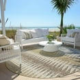 thumbnail image 6 of Addison Rugs Chantille Indoor/Outdoor Transitional Stripes Beige Washable Round Rug, 8' x 8', 6 of 6