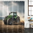 thumbnail image 2 of Farmhouse Tractor Bathroom Shower Curtains with 12 Hooks Polyester Waterproof Shower Curtain for Stalls and Bathtubs Farm Green Car Countryside Decorative Bathroom Privacy Curtain 72x84 Inches, 2 of 9