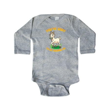 

Inktastic Funny Goat Kid Joke Gift Baby Boy or Baby Girl Long Sleeve Bodysuit