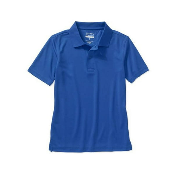 Boys School Uniform Short Sleeve Performance Polo Shirt